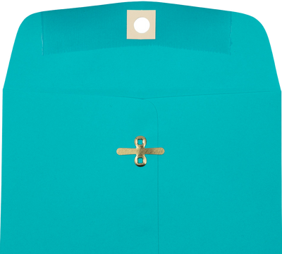 Sea Blue 24lb 6 x 9 Open End Envelopes with Clasp