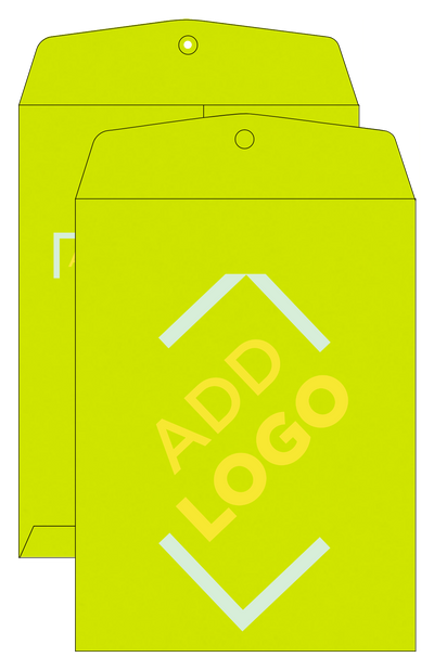 Wasabi Lime Green 24lb 9 x 12 Open End Envelopes with Clasp