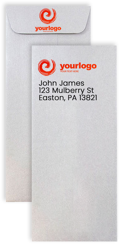Silver Metallic 32lb #10 Policy Envelopes (4 1/8 x 9 1/2)