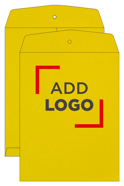 Yellow 24lb 10 x 13 Open End Envelopes with Clasp