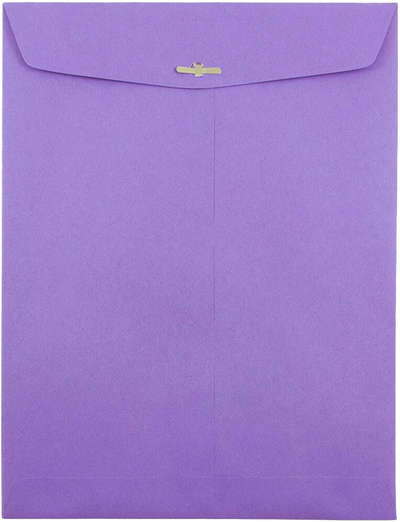 Violet Grape Purple 24lb 9 x 12 Open End Envelopes with Clasp