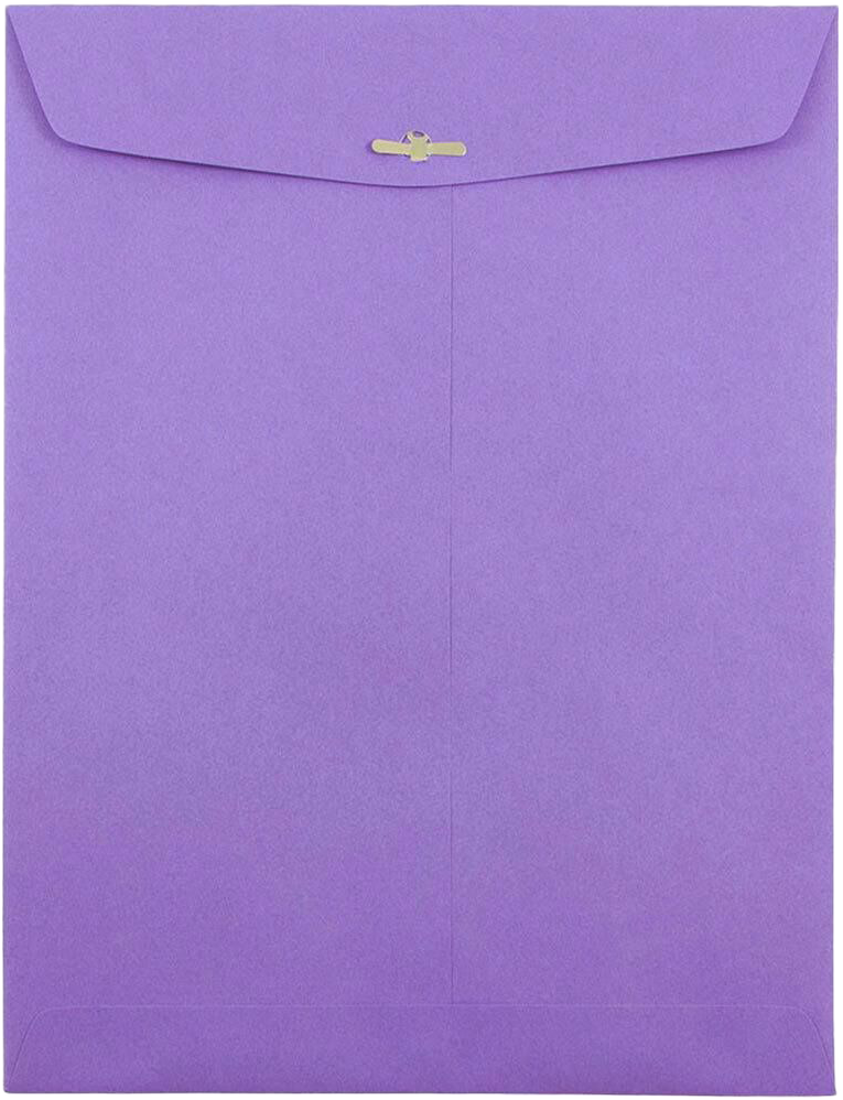Violet Grape Purple 24lb 9 x 12 Open End Envelopes with Clasp