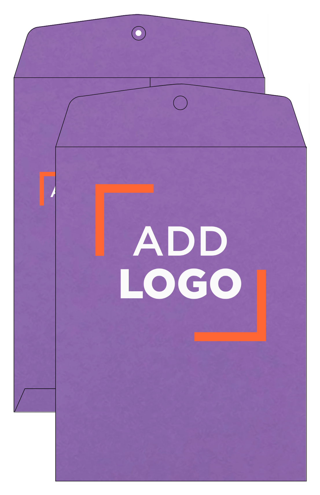 Violet Grape Purple 24lb 9 x 12 Open End Envelopes with Clasp