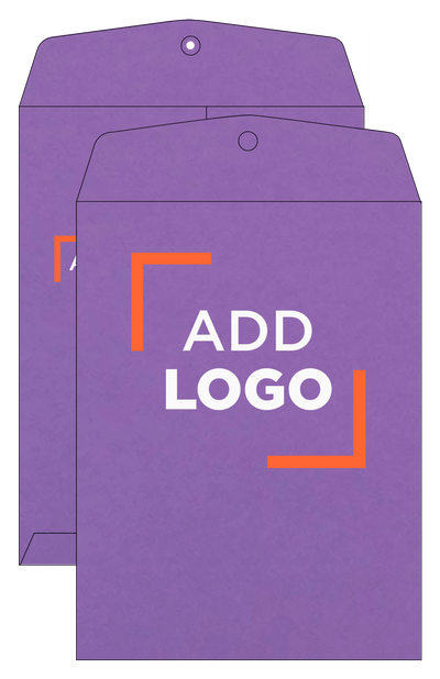 Violet Grape Purple 24lb 9 x 12 Open End Envelopes with Clasp
