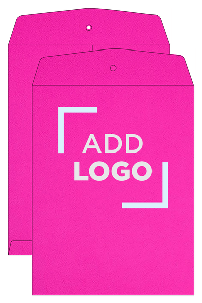 Fuchsia Pink Magenta 24lb 10 x 13 Open End Envelopes with Clasp
