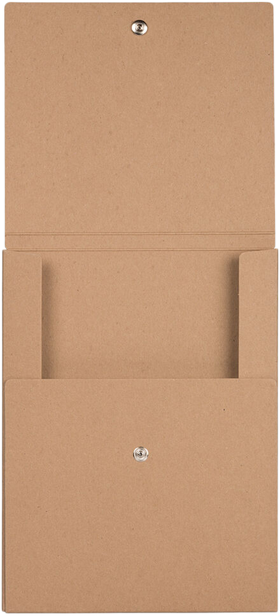 Brown Kraft12 1/8 x 9 x 1/2 Vertical Snap Portfolios
