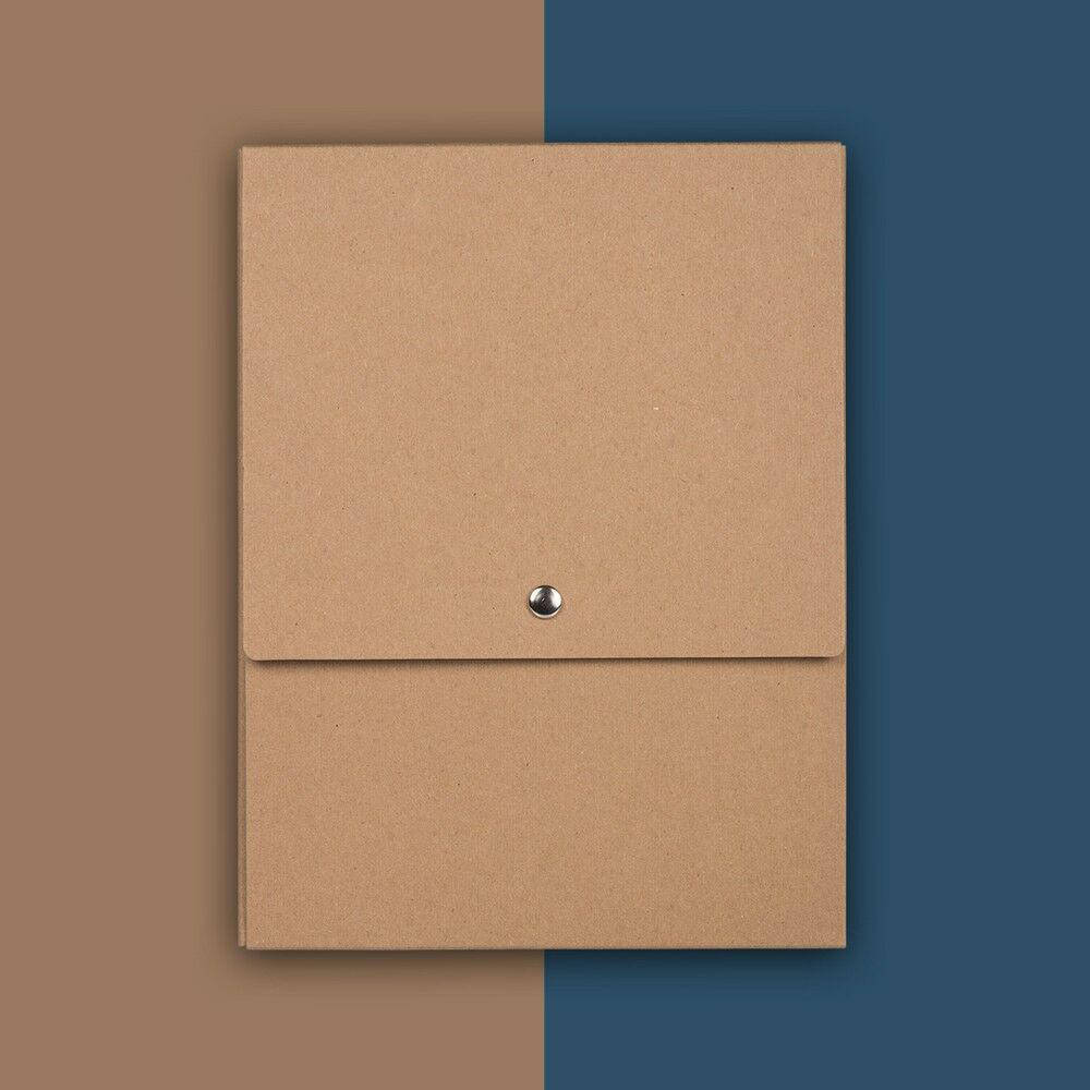Brown Kraft12 1/8 x 9 x 1/2 Vertical Snap Portfolios