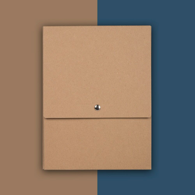 Brown Kraft12 1/8 x 9 x 1/2 Vertical Snap Portfolios