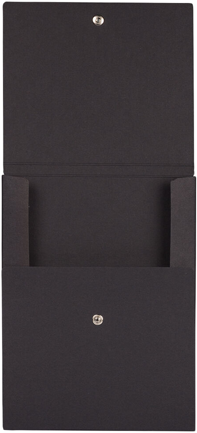 Black Kraft 12 1/8 x 9 x 1/2 Vertical Snap Portfolios