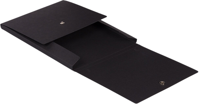 Black Kraft 12 1/8 x 9 x 1/2 Vertical Snap Portfolios