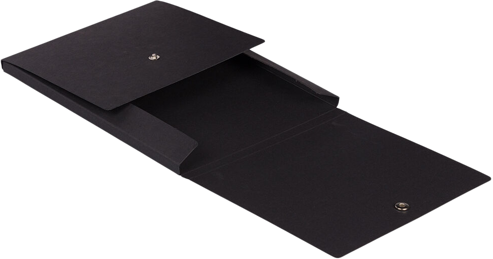 Black Kraft 12 1/8 x 9 x 1/2 Vertical Snap Portfolios