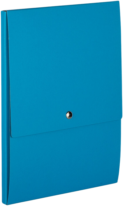 Blue Kraft 12 1/8 x 9 x 1/2 Vertical Snap Portfolios