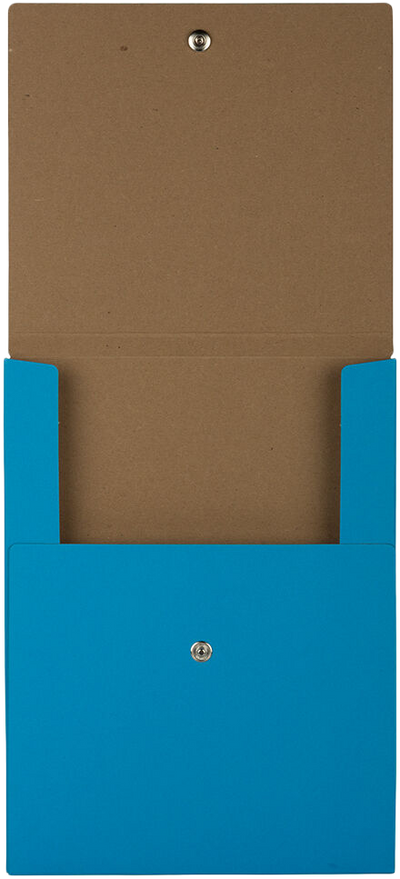 Blue Kraft 12 1/8 x 9 x 1/2 Vertical Snap Portfolios