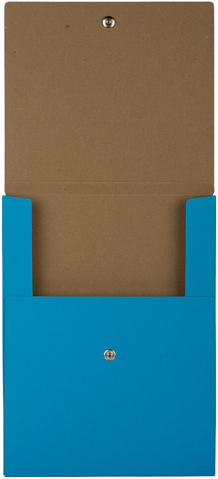 Blue Kraft 12 1/8 x 9 x 1/2 Vertical Snap Portfolios