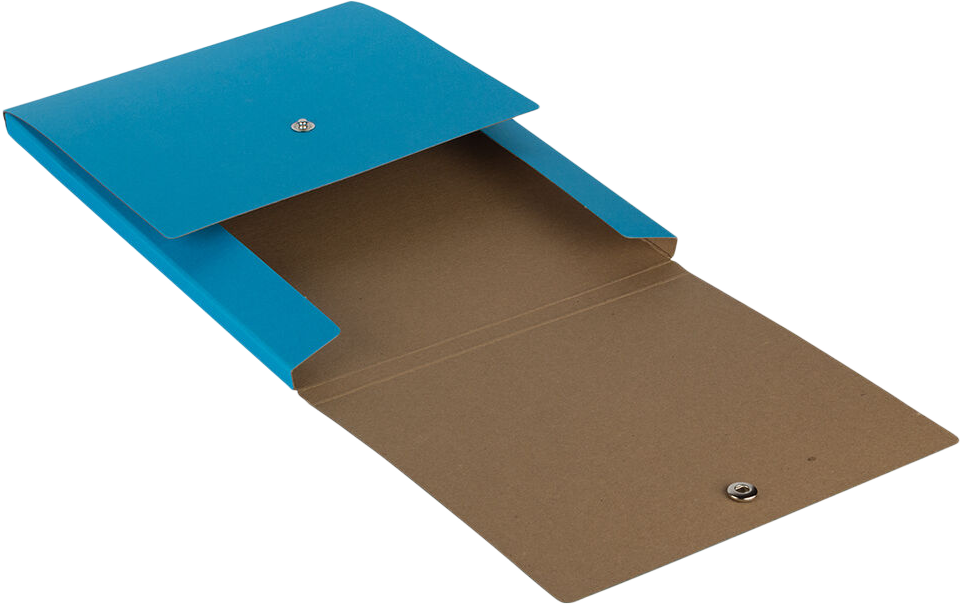 Blue Kraft 12 1/8 x 9 x 1/2 Vertical Snap Portfolios