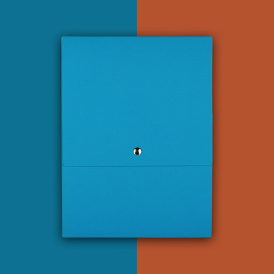 Blue Kraft 12 1/8 x 9 x 1/2 Vertical Snap Portfolios