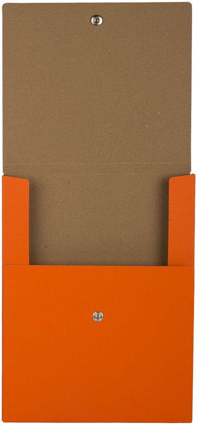 Orange Kraft 12 1/8 x 9 x 1/2 Vertical Snap Portfolios