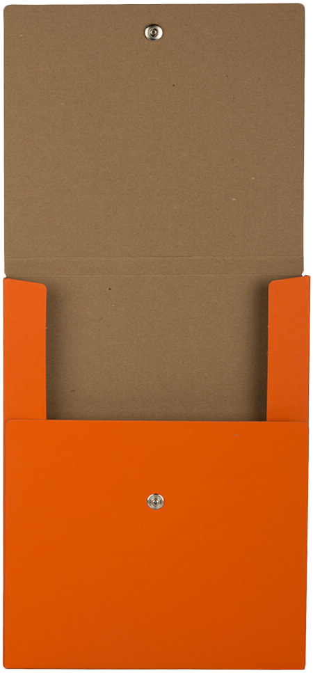 Orange Kraft 12 1/8 x 9 x 1/2 Vertical Snap Portfolios