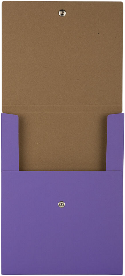 Purple Kraft 12 1/8 x 9 x 1/2 Vertical Snap Portfolios