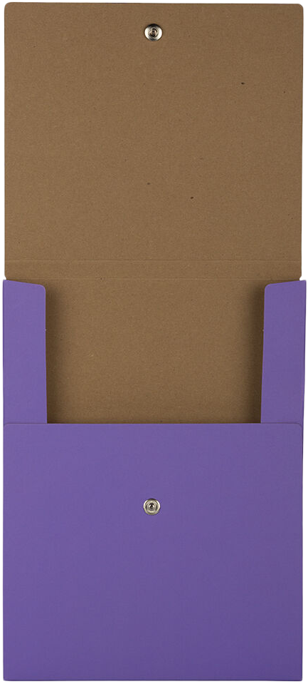 Purple Kraft 12 1/8 x 9 x 1/2 Vertical Snap Portfolios