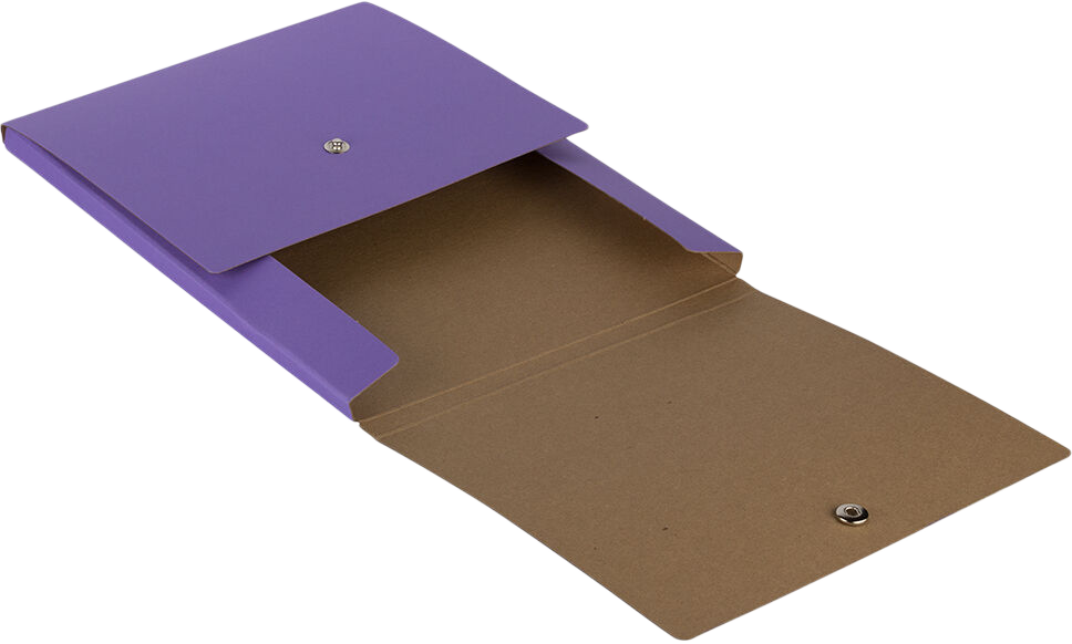 Purple Kraft 12 1/8 x 9 x 1/2 Vertical Snap Portfolios