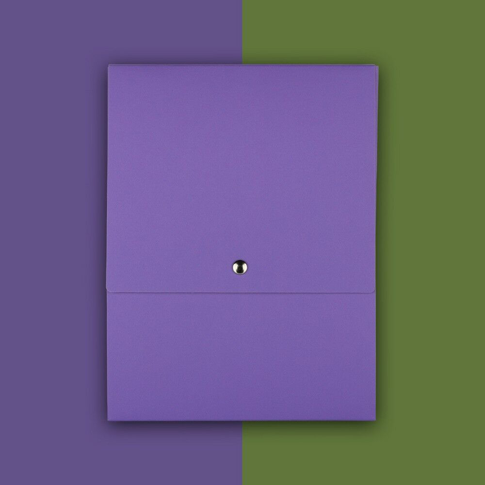 Purple Kraft 12 1/8 x 9 x 1/2 Vertical Snap Portfolios