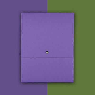 Purple Kraft 12 1/8 x 9 x 1/2 Vertical Snap Portfolios