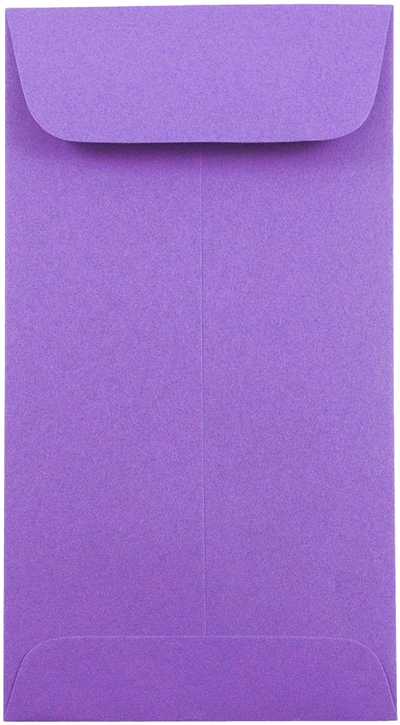 Violet Grape Purple 28lb #7 Coin Envelopes (3 1/2 x 6 1/2)