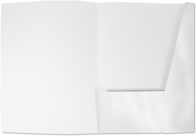 9 x 12 No Glue Pocket Folder - Glossy White