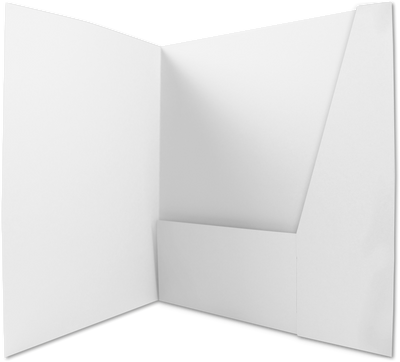 9 x 12 No Glue Pocket Folder - Glossy White