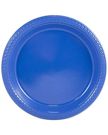 Red and Blue Party Tableware Kit (Small and Medium Plastic Plates, Lunch and Beverage Napkins, Plastic Cups, and Plastic Tablecovers) - 160 Pack