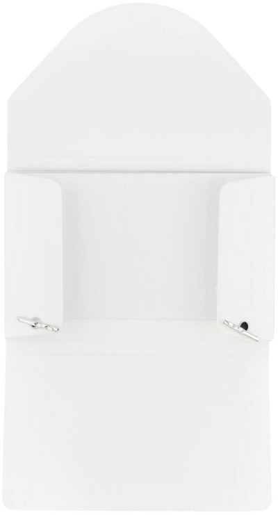 White Solid Plastic Business Card Case - 20 Card Capacity