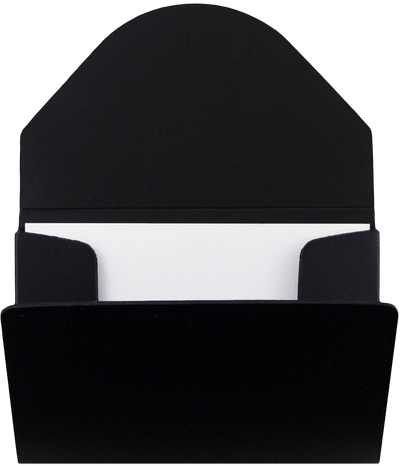 Black Solid Plastic Business Card Case - 20 Card Capacity