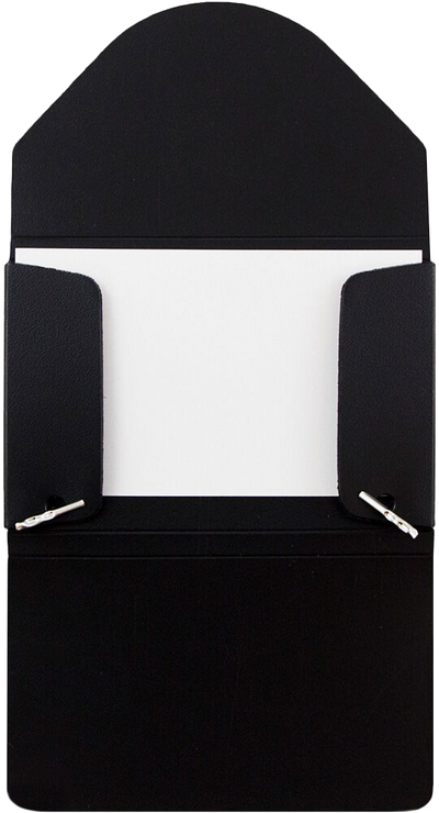 Black Solid Plastic Business Card Case - 20 Card Capacity