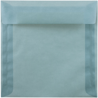 Ocean Blue Translucent 30lb 8 x 8 Square Envelopes