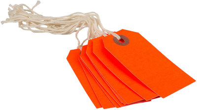 Neon Red Small Gift Tags (3 1/4 x 1 5/8) - 10 Pack