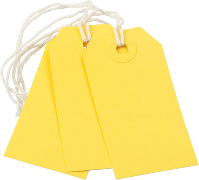 Yellow Small Gift Tags (3 1/4 x 1 5/8) - 10 Pack