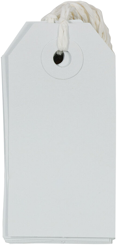 White Small Gift Tags (3 1/4 x 1 5/8) - 10 Pack