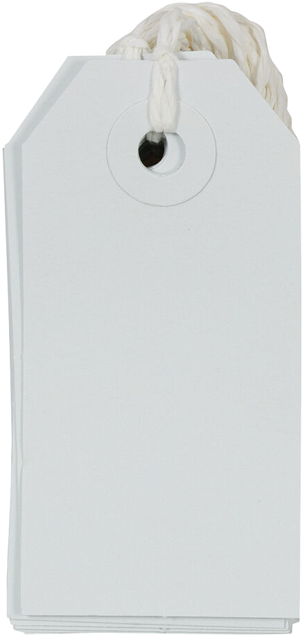 White Small Gift Tags (3 1/4 x 1 5/8) - 10 Pack