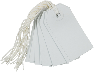 White Small Gift Tags (3 1/4 x 1 5/8) - 10 Pack