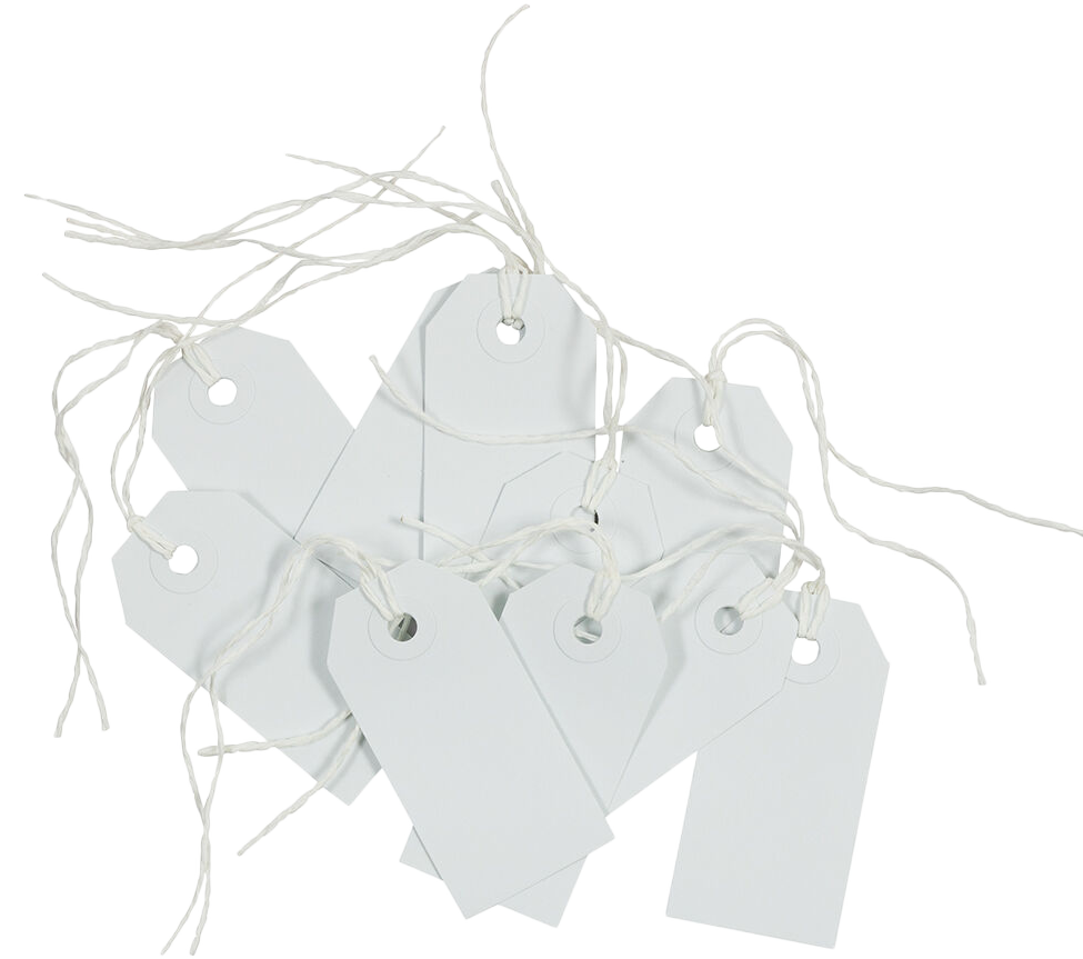 White Small Gift Tags (3 1/4 x 1 5/8) - 10 Pack