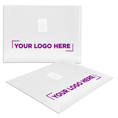 Clear 5 1/2 x 7 1/2 Index Booklet with 1" Expansion Plastic Envelopes with Hook and Loop Closure