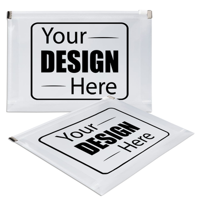 Clear 5 1/4 x 8 x 1 1/4 Booklet Plastic Envelopes with Zip Closure