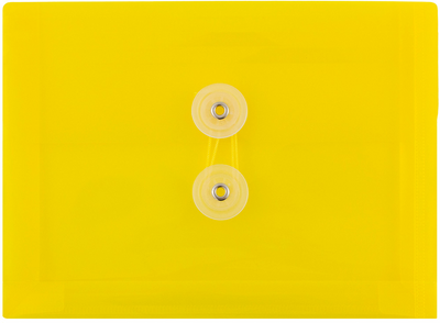 Yellow 5 1/2 x 7 1/2 Index Booklet Plastic Envelopes with Button & String
