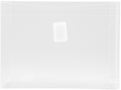 Clear 5 1/2 x 7 1/2 Index Booklet with 1" Expansion Plastic Envelopes with Hook and Loop Closure