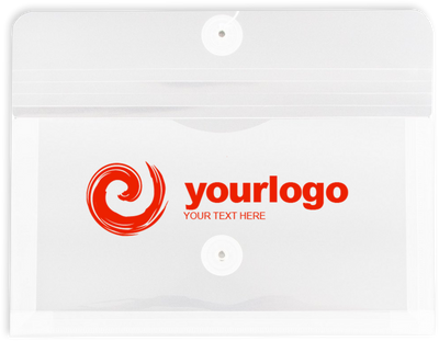Clear #10 Business Plastic Envelopes (5 1/4 x 10) with Button & String