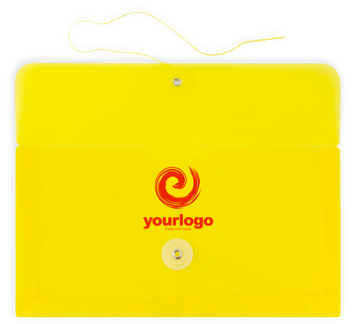 Yellow  #10 Business Plastic Envelopes (5 1/4 x 10) with Button & String