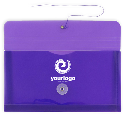 Purple #10 Business Plastic Envelopes (5 1/4 x 10) with Button & String