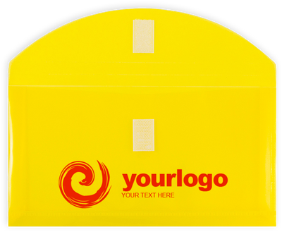 Yellow #10 Business with 1" Expansion Plastic Envelopes (5 1/4 x 10) with Hook and Loop Closure