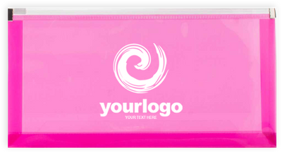 Fuchsia Pink #10 Business Plastic Envelopes (4 1/8 x 9 1/2) with Zip Closure